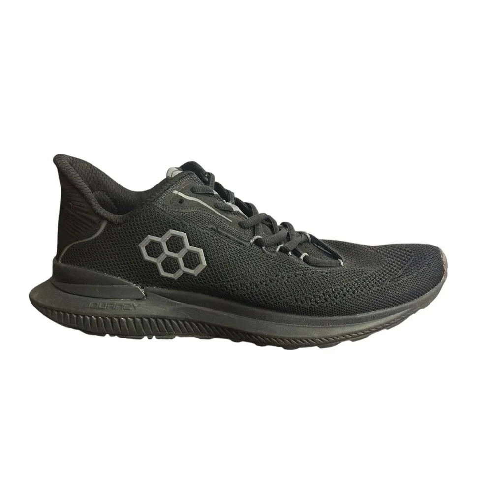 RUDIS Journey Knit Trainer Mens 10 Womens 11.5 Black Sneakers Shoes Athletic